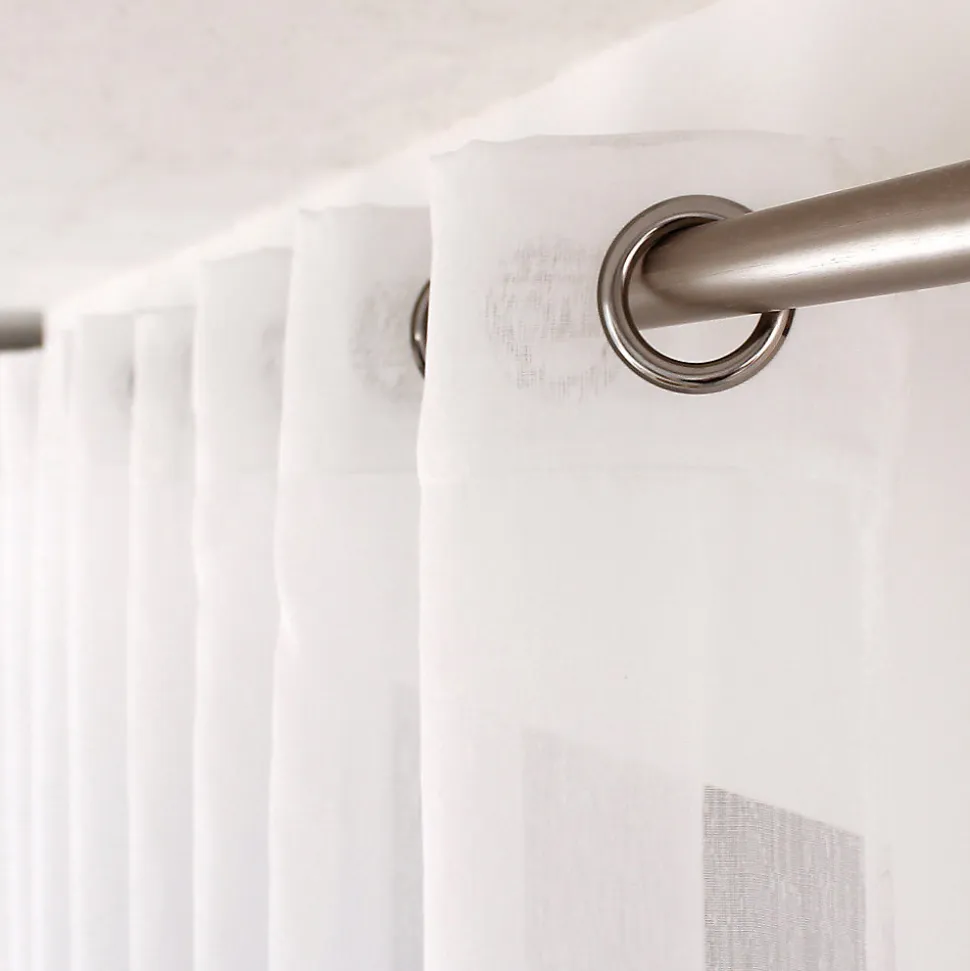 Voilage uni blanc grande largeur 420x240cm - 420 x 240 cm - Blanc