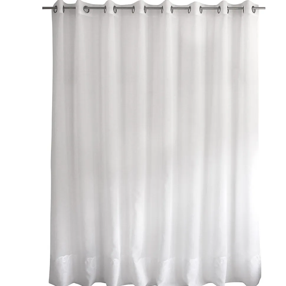 Voilage uni brodé Cornely (240x240 cm - Blanc)