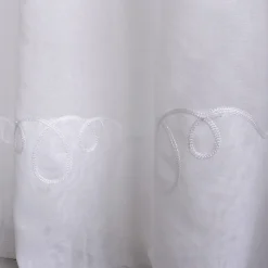 Voilage uni brodé Cornely (240x240 cm - Blanc)
