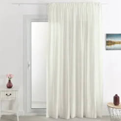 Voilage uni sablé et plombé (150x240 cm - Naturel)
