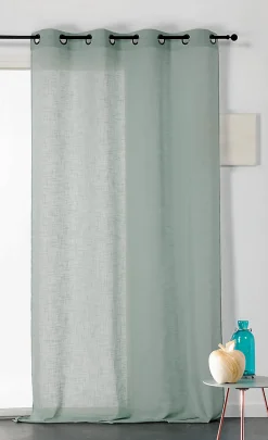 Voilage Véronica l.140 x H.240 cm vert sauge