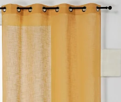 Voilage Véronica l.140 x H.240 cm jaune ambre