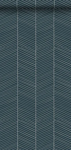 Walls4You papier peint chevron bleu - 53 cm x 10.05 m - 935324