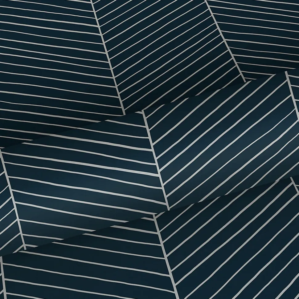 Walls4You papier peint chevron bleu - 53 cm x 10.05 m - 935324