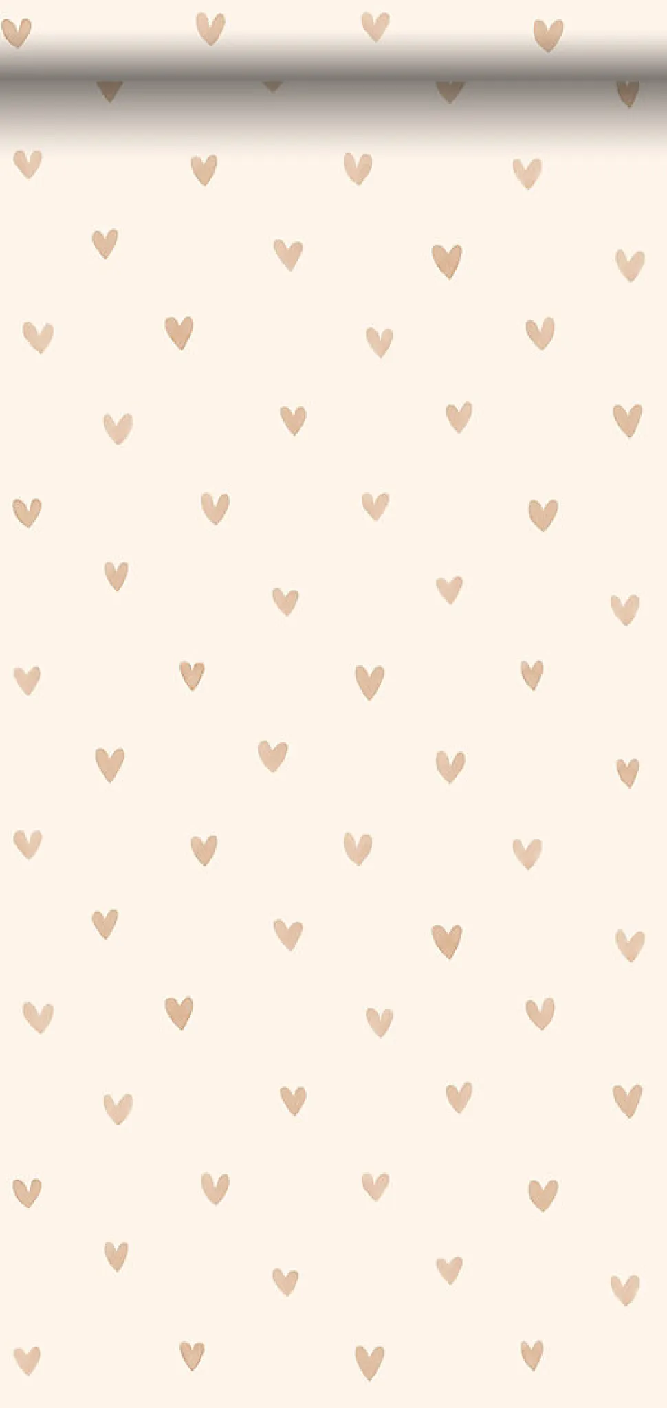 Walls4You papier peint confettis de coeurs beige et or - 53 cm x 10.05 m - 935291