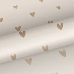 Walls4You papier peint confettis de coeurs beige et or - 53 cm x 10.05 m - 935291