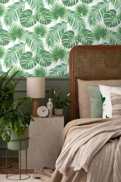 Walls4You papier peint feuilles tropicales vert - 53 cm x 10.05 m - 935311