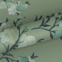 Walls4You papier peint fleurs vert grisé - 53 cm x 10.05 m - 935337