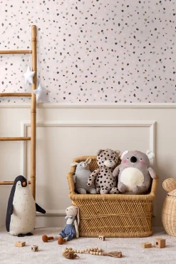 Walls4You papier peint imitation terrazzo rose - 53 cm x 10.05 m - 935314