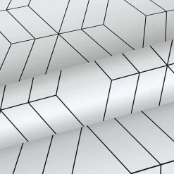 Walls4You papier peint lignes graphiques noir et blanc - 53 cm x 10.05 m - 935327