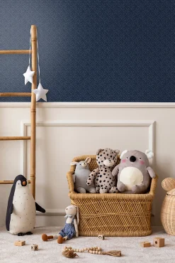 Walls4You papier peint motif ethnique bleu foncé - 53 cm x 10.05 m - 935334