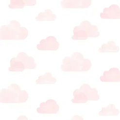 Walls4You papier peint petits nuages rose clair - 53 cm x 10.05 m - 935302
