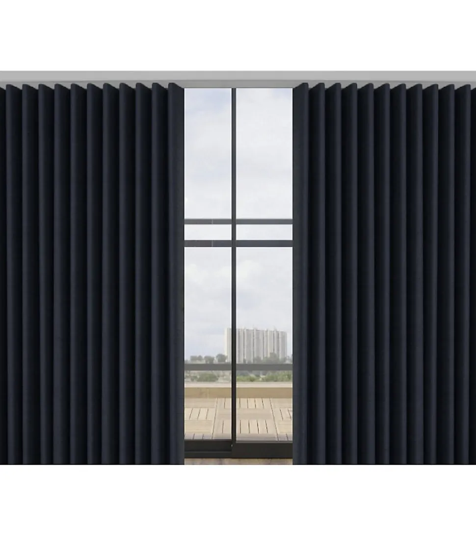 WAVE - Tringle Rail - L. 1,50 m - Ouverture Centrale - Effet Vague
